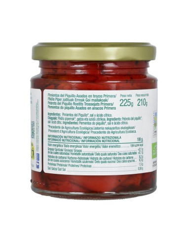 Pimiento Piquillo Asados en Trozos Bio  