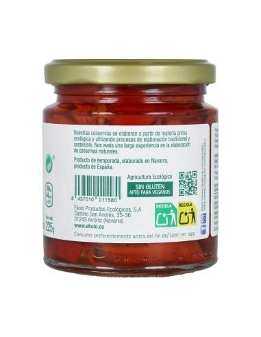 Pimiento Piquillo Asados en Trozos Bio  
