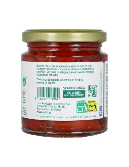 Pimiento Piquillo Asados en Trozos Bio  
