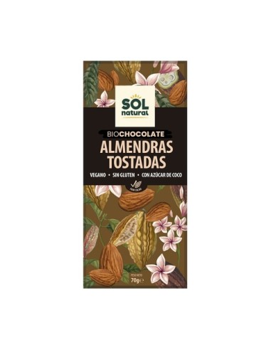 Chocolate Vegano Almendras Tostadas  