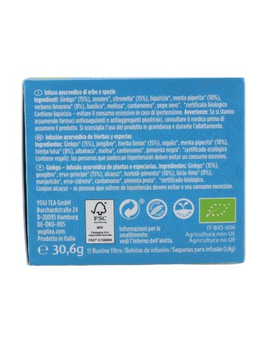 Infusión Ginkgo BIO  