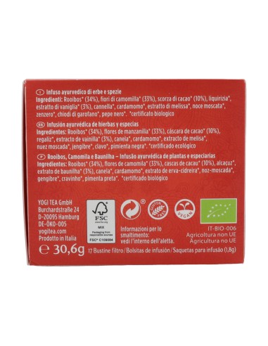 Infusión Buenos Sueños Rooibos Vainilla  